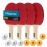 JOOLA Ping Pong Paddle Set with Balls & Carrying Case - Set of 4 or 2 Table Tennis Paddles - Advanced Ping Pong Rackets & Portable Table Tennis Accessories for 2-4 Players