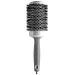 Olivia Garden Ceramic + Ion Round Thermal Hair Brush - Not Electrical - Professional Blowout Brush for Normal to Thick Hair - 2 1/8 Diameter Barrel - White and Grey - CI-55
