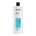 Nioxin System 3 Scalp + Hair Shampoo | For Colored or Damaged Hair with Light Thinning | With Niacinamide and Biotin | 16.9 Fl oz.