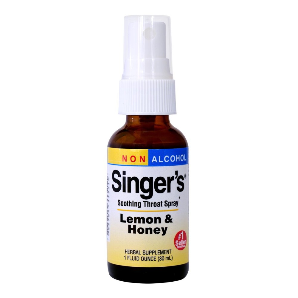 Herbs Etc. Singer\'s Saving Grace Lemon & Honey - Herbal Remedy Spray Aids Throat Comfort & Health - Soothing Hydrating Throat Support - Throat Relief Spray with Licorice - 1 fl oz (About 75 Servings)