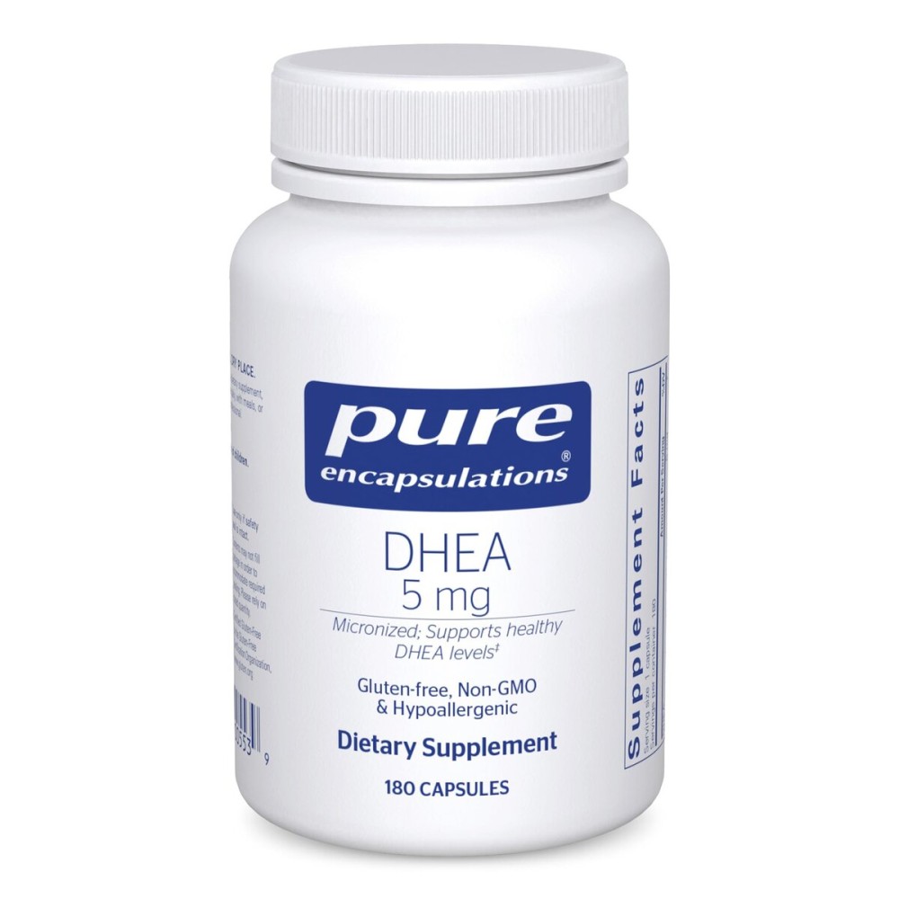 Pure Encapsulations DHEA 5 mg - Immune Support & Hormones Balance* - Micronized DHEA - Gluten Free & Vegan - 180 Capsules