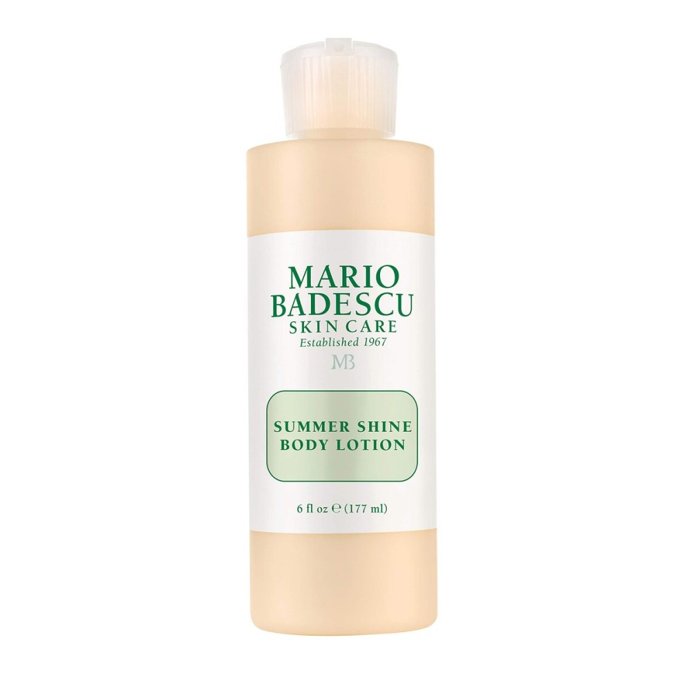 Mario Badescu Summer Shine Body Lotion Enriched with Vitamin A, Lightweight and Radiant, Non-Greasy Candlelit Glow Body Shimmer, Ideal for All Skin Types, 6 oz.