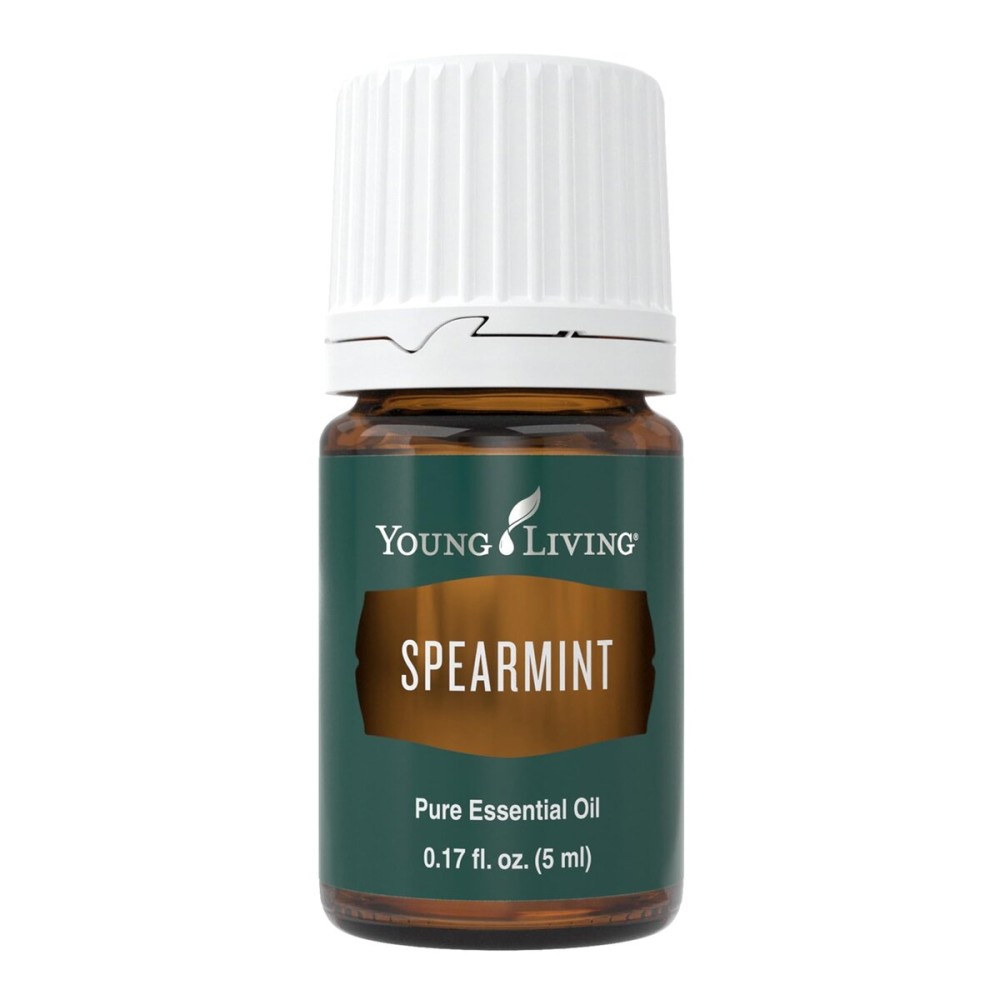 Spearmint Essential Oil 5ml by Young Living - Provides Aromatic Comfort, Digestive and General Wellness Support, Massage Oil, Diffuse it with Citrus Fresh, Refreshing Scent