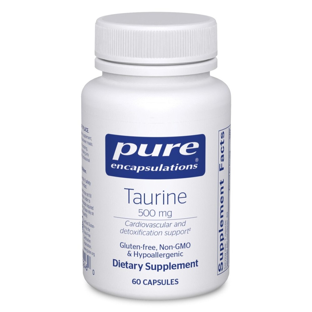 Pure Encapsulations Taurine 500 mg | Amino Acid Supplement for Liver, Eye Health, Antioxidants, Heart, Brain, and Muscles* | 60 Capsules