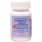 Dee CEE Labs Formula 303 Maximum Strength Tablets, 45 Tablets; All-Natural containing Magnesium for Sore Muscles, Passion Flower, and Valerian Root
