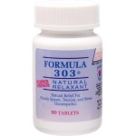 Dee CEE Labs Formula 303 Maximum Strength Tablets, 90 Tablets; All-Natural containing Magnesium for Sore Muscles, Passion Flower, and Valerian Root