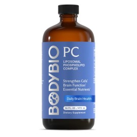 BodyBio PC - Phosphatidylcholine for Brain Health, Mental Clarity, Cognitive Function, Cellular Repair & Healthy Aging, Phospholipid Complex Supplement for Gentle Daily Detox