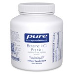 Pure Encapsulations Betaine HCl Pepsin - Digestive Enzymes Supplement for Digestion Aid & Support, Stomach Acid & Nutrient Absorption* - with Betaine HCl Pepsin - 250 Capsules