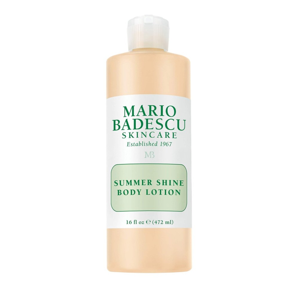 Mario Badescu Summer Shine Body Lotion Enriched with Vitamin A, Lightweight and Radiant, Non-Greasy Candlelit Glow Body Shimmer, Ideal for All Skin Types, 16 oz.