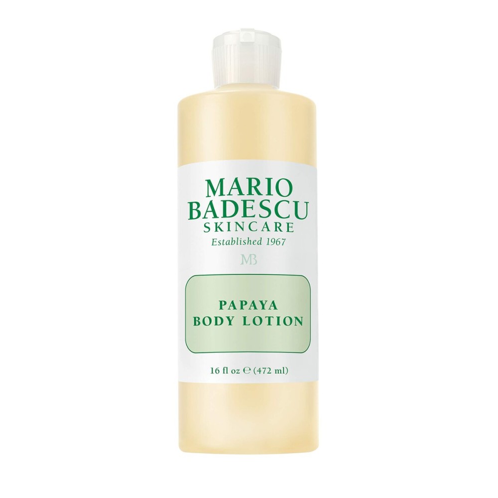 Mario Badescu Papaya Body Lotion for Women and Men, Rejuvenating and Skin Softening Body Moisturizer with Glycerin - Ideal for All Skin Types, 16 Fl Oz