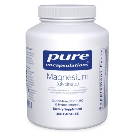 Pure Encapsulations Magnesium (Glycinate) - Supplement to Support Stress Relief, Sleep, Heart Health, Nerves, Muscles, and Metabolism* - with Magnesium Glycinate - 360 Capsules