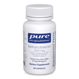 Pure Encapsulations Methylcobalamin 1,000 mcg - Vitamin B12 Supplement to Support Memory & Nerve Health - Premium Vitamin B12 Capsules - 60 Capsules