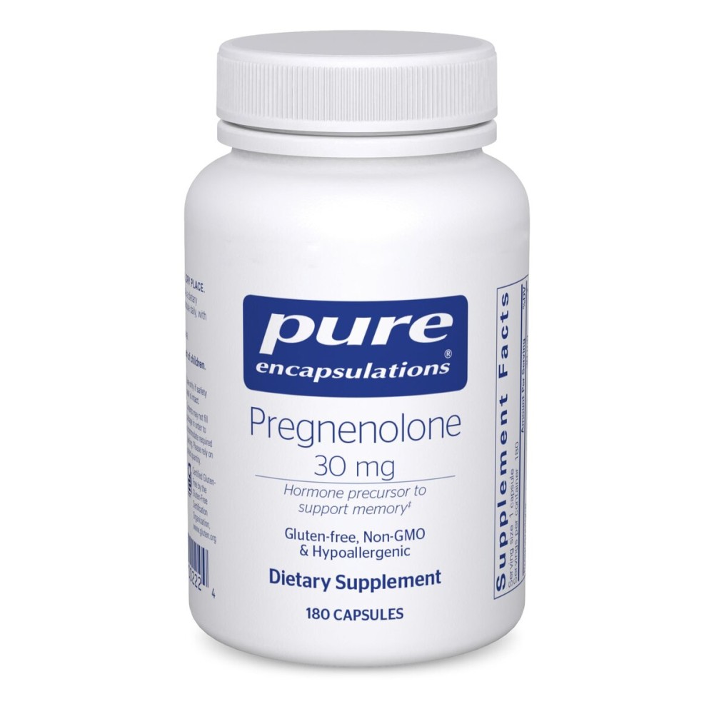 Pure Encapsulations Pregnenolone - 30 mg - Hormone Support - Memory Support & Brain Supplement - Gluten Free & Vegan - 180 Capsules