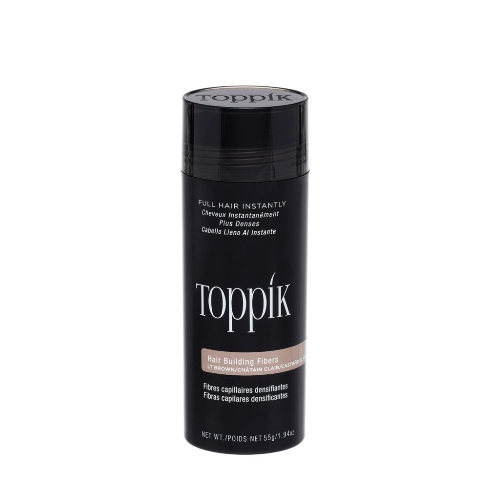Toppik Hair Building Fibers, Light Brown, 55g Fill In Fine or Thinning Hair, Instantly Thicker, Fuller Looking, 9 Shades for Men & Women, Keratin Protein Formula