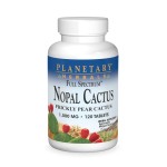 Planetary Herbals Full Spectrum Nopal Cactus, Prickly Pear Cactus, 1000 mg, with Prickley Pear Leaf - 120 Tablets