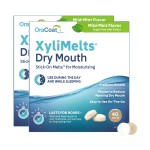 Oracoat XyliMelts for Dry Mouth Night Time or Day - Moisturizing Dry Mouth Adhering Discs, Sugar Free with Xylitol, 80 Count (2 X 40 Twin Pack), Mild Mint Flavor, 8-Hour Relief
