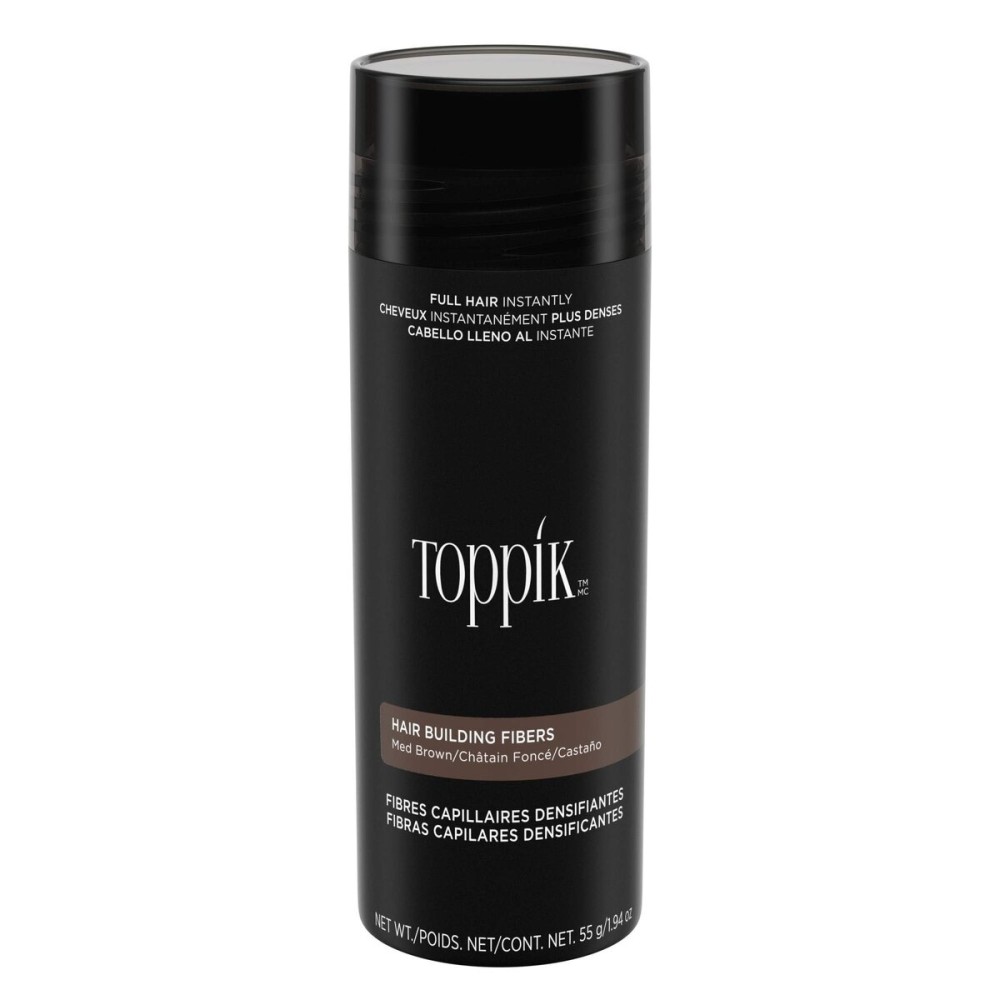 Toppik Hair Building Fibers, Medium Brown, 55g Fill In Fine or Thinning Hair, Instantly Thicker, Fuller Looking, 9 Shades for Men & Women, Keratin Protein Formula