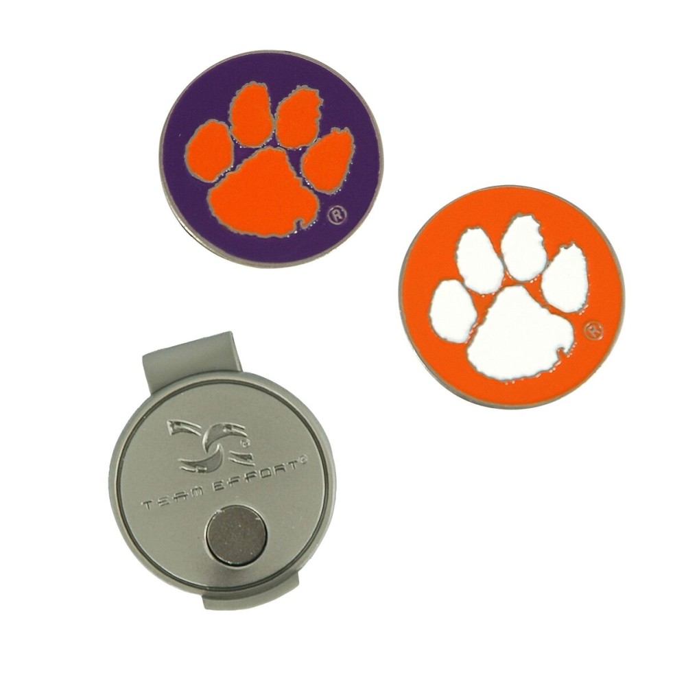 Team Effort Clemson Tigers Hat Clip & 2 Ball Markers