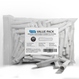 TarGard Venturi Style Disposable Filters | 800-1,000+ Cigarettes Filtered per 100 Pack | Effective XL Filter, Not Just A Holder | White