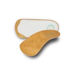 Pedag Holiday | 3/4 Length Sheepskin Orthotic Inserts | Handmade in Germany | Arch Support | Metatarsal Pad | Heel Cushion | Fits Low Profile Tight Shoes | Tan | 1 Pair | US Men 12 / EU 45