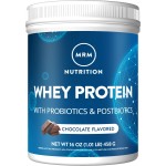 MRM Nutrition Whey Protein | Chocolate Flavored |18g Protein | with 2 Billion probiotics + Digestive enzymes + BCAAs | High Absorption + Digestion | Hormone + antibiotic Free | 17 Servings