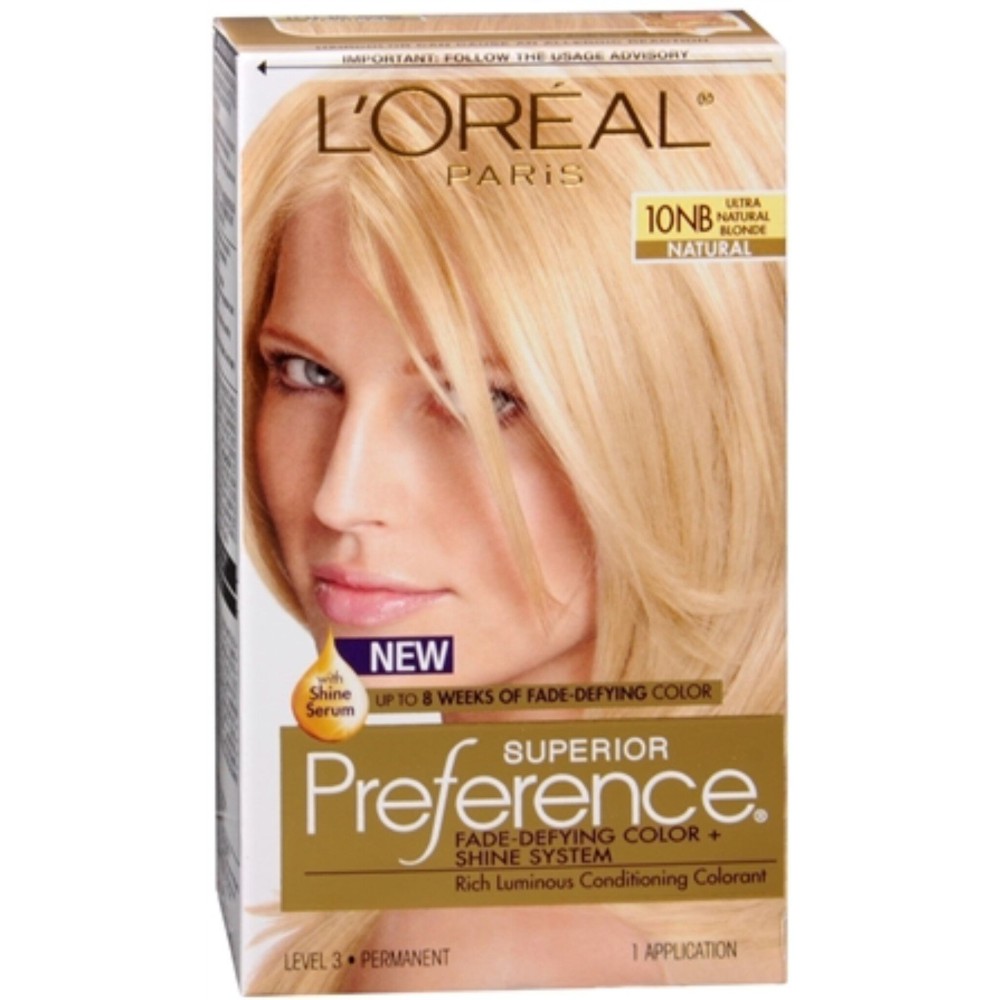 LOreal ParisSuperior Preference Rich Luminous Conditioning Colorant, Level 3 Permanent, Ultra Natural Blonde/Natural 10NB (Pack of 3)
