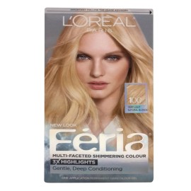 LOreal ParisFeria Multi-Faceted Shimmering Colour 3X Highlights, Level 3 Permanent, Very Light Natural Blonde/Natural 100 (Pack of 3)
