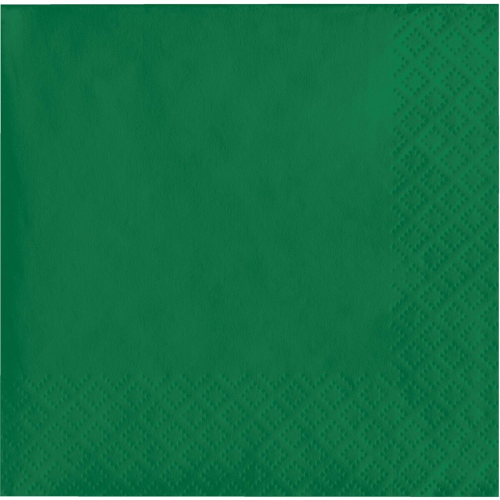Creative Converting Touch of color 200Count 2-Ply Paper Beverage Napkins, Emerald Green