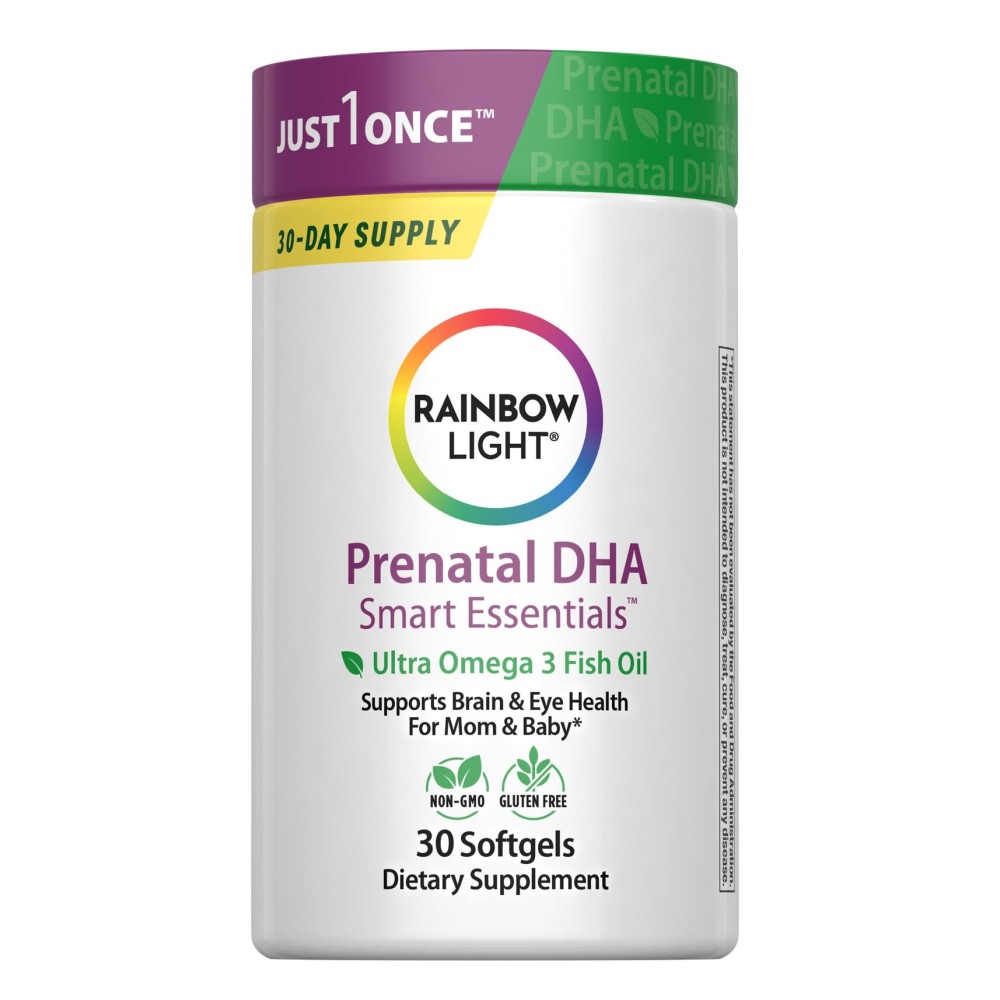Rainbow Light Prenatal Daily Duo Multivitamin Kit, With Prenatal One Daily Multivitamin and Prenatal DHA Omega-3 Fish Oil for Mom\'s Health and Baby\'s Development Support, 30 Count