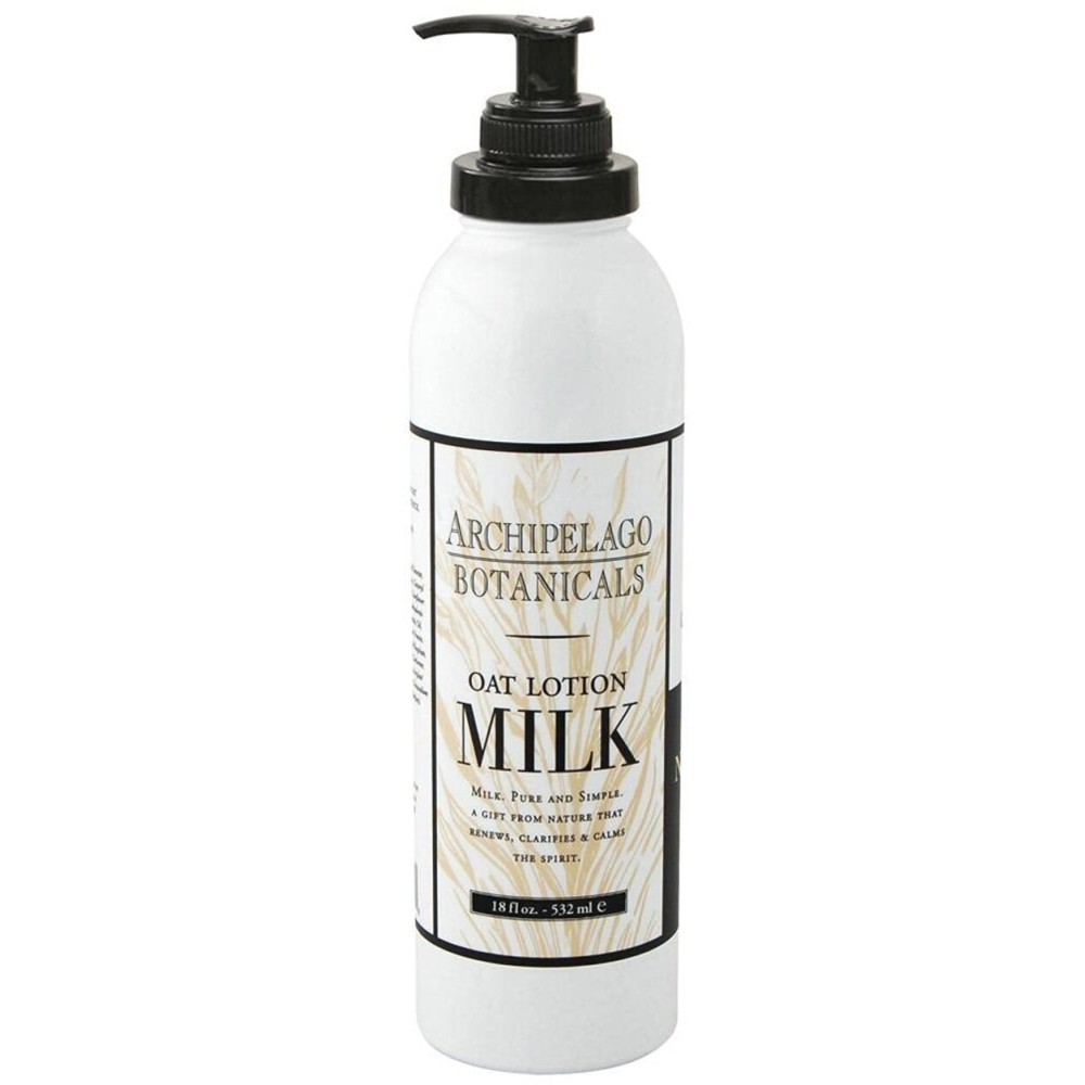 Archipelago Botanicals Oat Milk Lotion, Nurturing and Soothing Daily Moisturizer for Dry or Sensitive Skin, Hydrating Body Lotion, Paraben-Free, Phthalate-Free, 18oz
