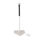 Champion Sports Batting Tee Trainer -Mounted Adjustable Telescopic Batting Tee - 21 to 35