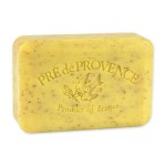 Pre de Provence Artisanal Soap Bar, Enriched with Organic Shea Butter, Natural French Skincare, Quad Milled for Rich Smooth Lather, 8.8 Ounce, Lemongrass