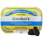 GRETHER\'S Sugarfree Blackcurrant Pastilles Remedy for Dry Mouth Relief - Soothing Throat & Healthy Voice - Gift for Singers - 1-Pack - 2.1 oz.