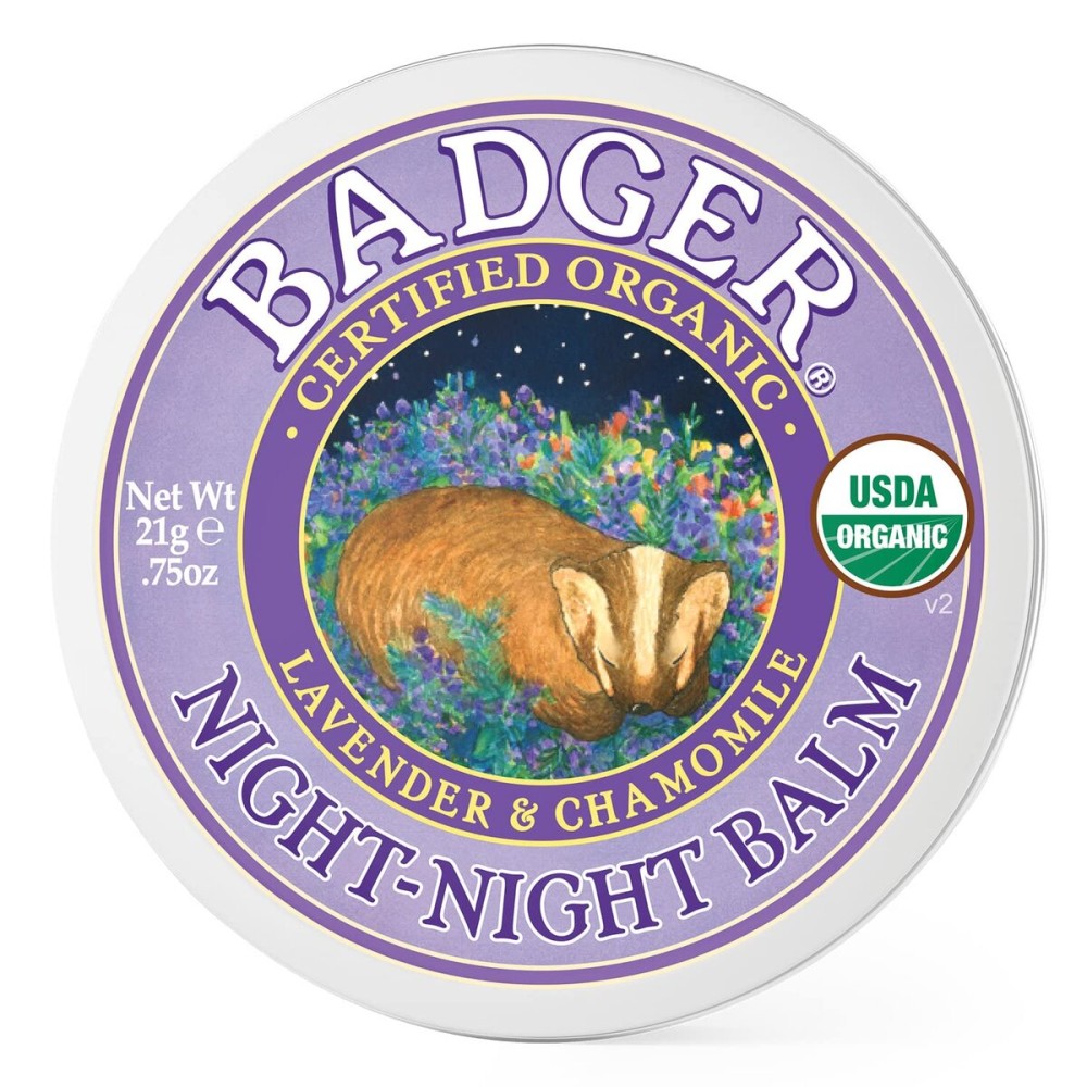Badger - Night Night Chamomile & Lavender, Natural Sleep Balm for Kids, Relaxing Scented Balm for Children, Kids Organic Sleep Balm, 0.75 oz