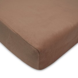 American Baby Company Heavenly Soft Chenille Fitted Crib Sheet 28 x 52, Warm and Cozy Neutral Chenille Sheet, Chocolate, for Boys and Girls, Fits Crib and Toddler Bed mattresses