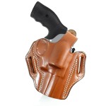 DeSantis Thumb Break Scabbard OWB Holster - Belt Slide Leather Gun Holster, Exact Molding, Compatible with Colt Agent, Detective Special 2, Charter Arms Bulldog 2, Ruger SP-101 2 - Right Hand, Tan