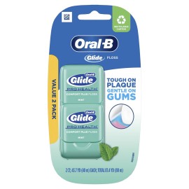 Oral-B Glide Pro-Health Comfort Plus Mint Flavor Floss, 43-7yd (40m), 2 Count