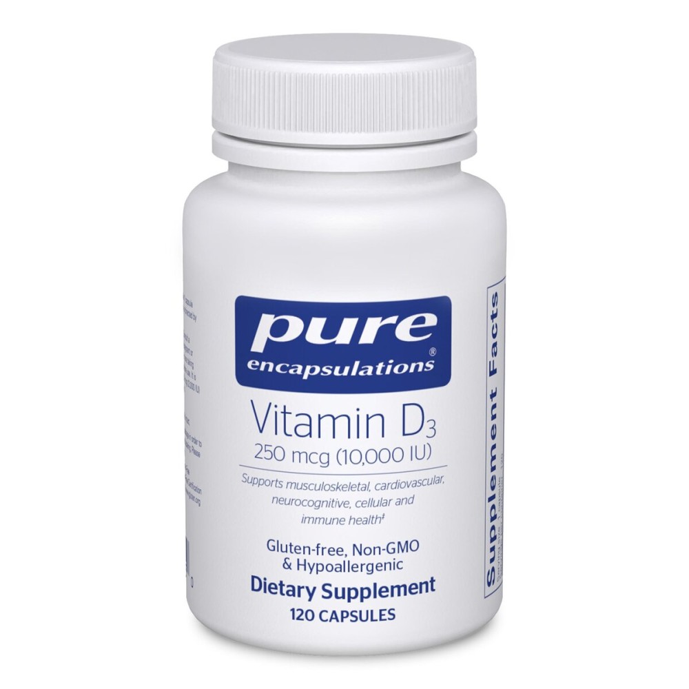 Pure Encapsulations Vitamin D3 250 mcg (10,000 IU) - Supplement to Support Bone, Joint, Breast, Heart, Colon & Immune Health - with Premium Vitamin D - 120 Capsules