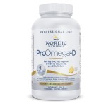 Nordic Naturals ProOmega-D, Lemon Flavor - 120 Soft Gels - 1280 mg Omega-3 + 1000 IU D3 - High-Potency Fish Oil - EPA & DHA - Brain, Eye, Heart, & Immune Health - Non-GMO - 60 Servings