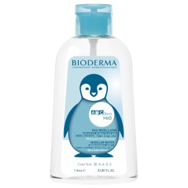 Bioderma ABCDerm H2O - Baby Skin Care - Micellar Cleansing Water for Babies and Kids, Blue, 33.8 Fl Oz