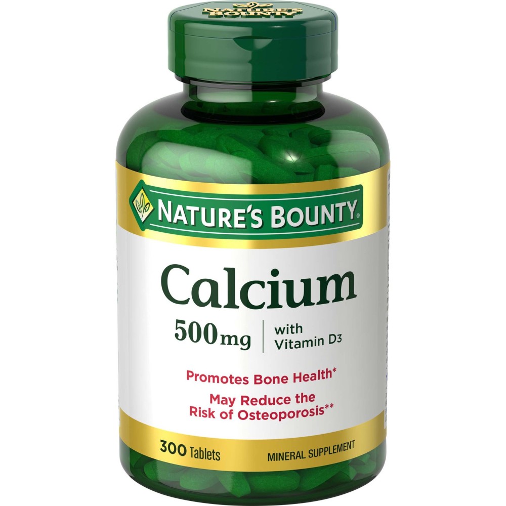 Natures Bounty Calcium Plus 400 IU Vitamin D3, Immune Support & Bone Health, 300 Tablets