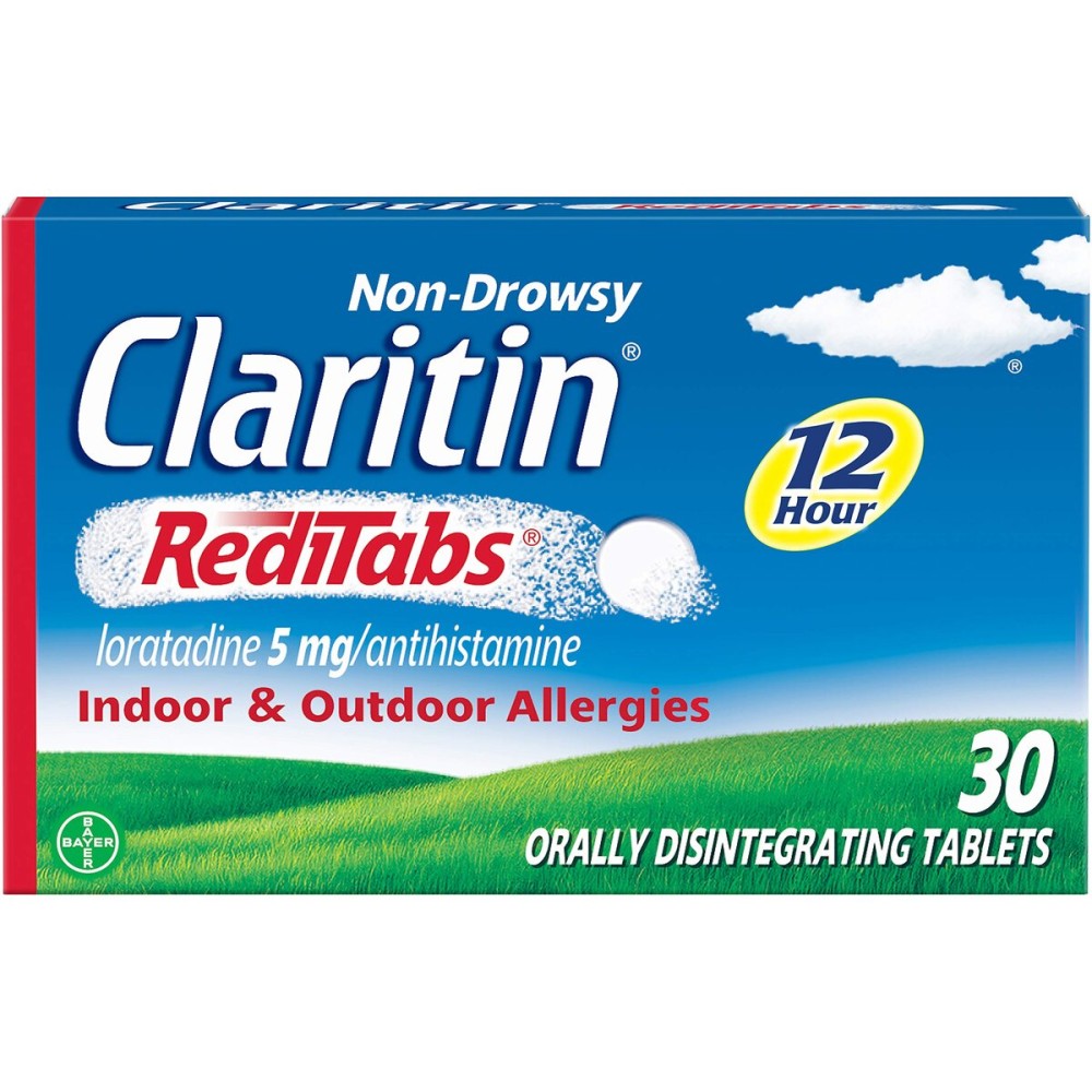 Claritin Non-Drowsy RediTabs Indoor & Outdoor Allergies 12 Hour Relief Tablets - 30 CT, 5mg.