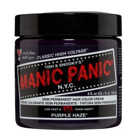 MANIC PANIC Classic Purple Haze Semi Permanent Hair Color - Warm Dark Purple Hair Dye for Women & Men That Lasts 4-6 Weeks - Vegan, Ammonia & Cruelty-Free - Create & Mix Custom Shades (4oz)
