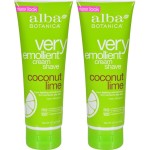 Alba Botanica Very Emollient Shave Cream Coconut Lime 8 oz (2-packs)