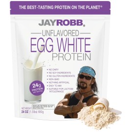 JAYROBB Unflavored Egg White Protein 24 oz, 1.5 Pound Bag