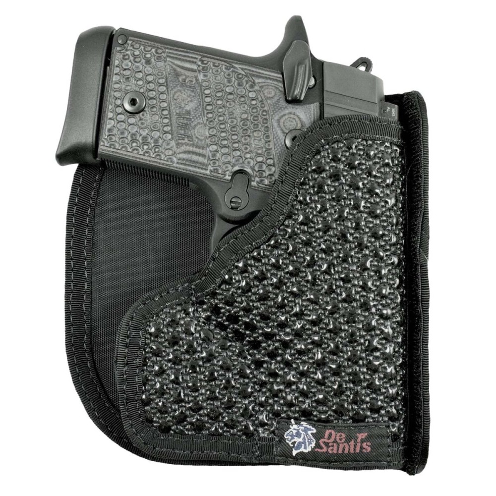DeSantis Superfly Pocket Holster - Conceal Carry Pocket Holster, Compatible with The Colt Pony, Mustang, Springfield 911, SIG P238, P238 Equinox, S&W M&P Bodyguard 380, Kimber Micro Carry - Black