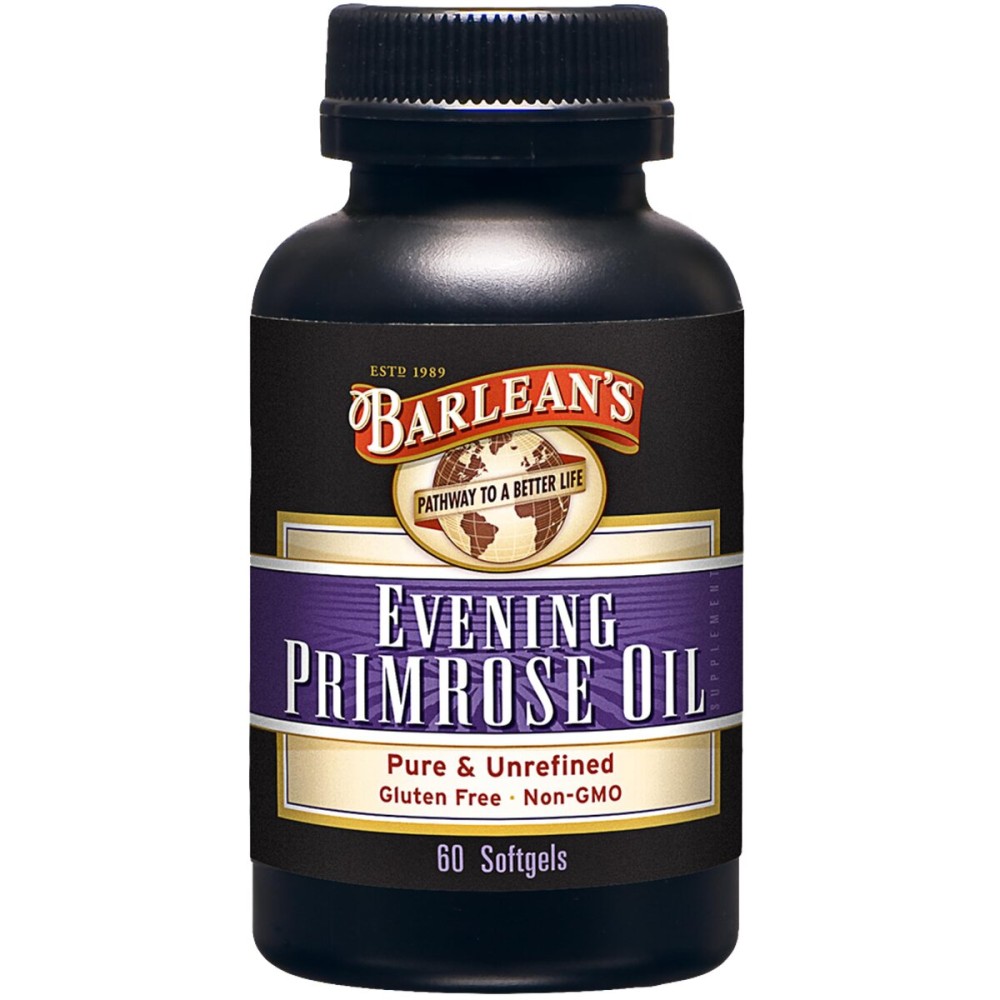 Barlean\'s Evening Primrose Oil Softgels with Gamma-Linolenic Acid (GLA) - Non-GMO, Gluten-Free - 60-Softgels