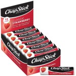 ChapStick Classic Strawberry Lip Balm Tubes, Lip Care and Lip Moisturizer - 0.15 Oz (Pack of 12)