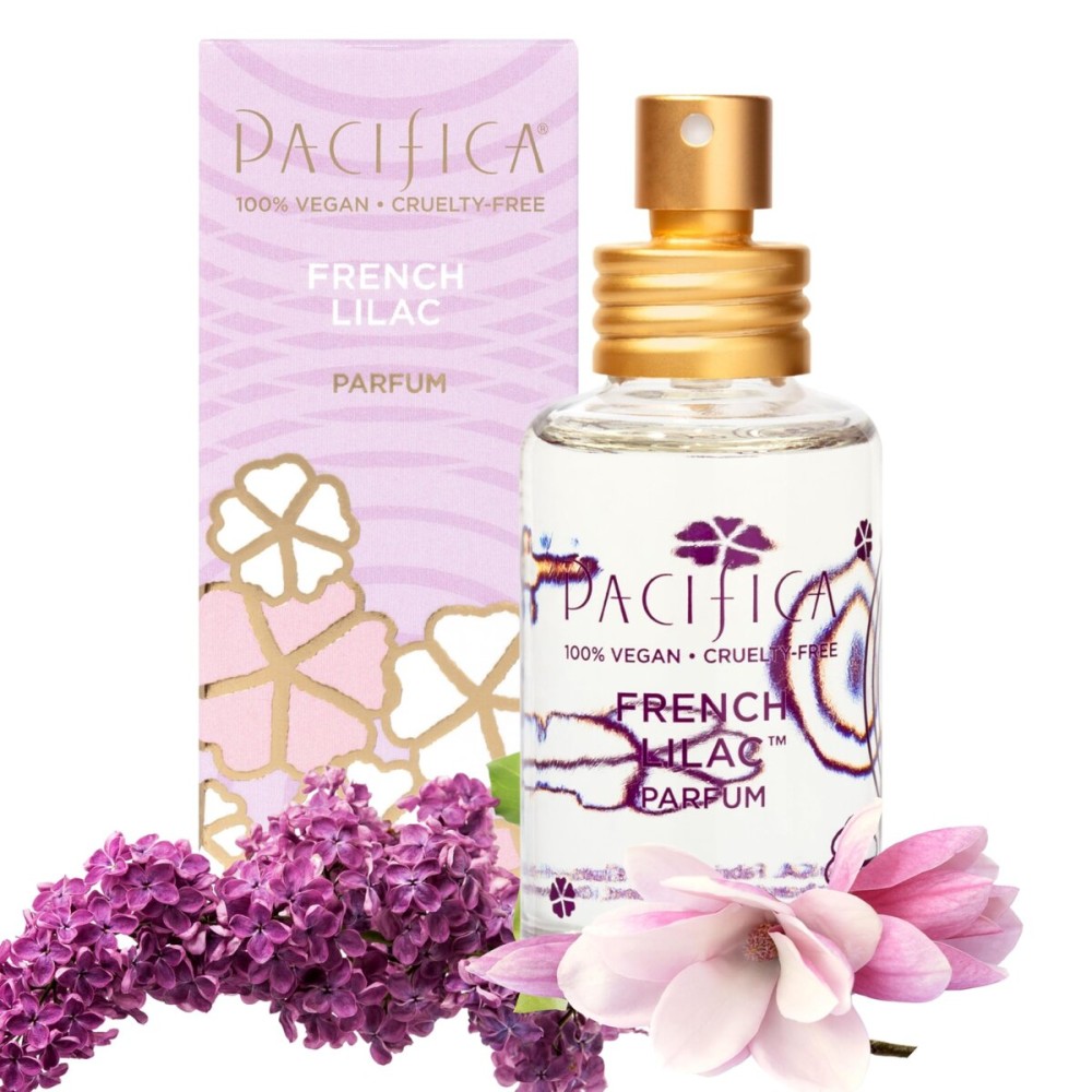 Pacifica French Lilac Spray Perfume - Clean Vegan Floral Fragrance for Women, Fresh-Cut Lilac & Powdery Magnolia Notes, Long-Lasting Romantic Spring Scent, 1 oz