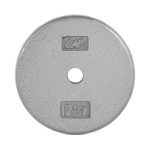 CAP Barbell Cast Iron Standard 1-Inch Weight Plates, Gray, Single, 12.5 Pound